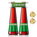 Mezcal negroni twin-pack of Phony Mezcal Negroni non-alcoholic cocktails with gold award seals on a white background.