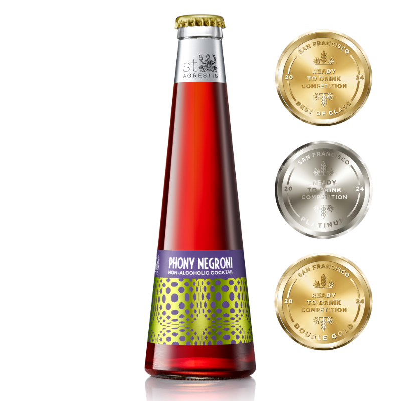 Phony Negroni SFWSC Best in Class 2022, 2023, 2024 and SFWSC Platinum 2024 award badge