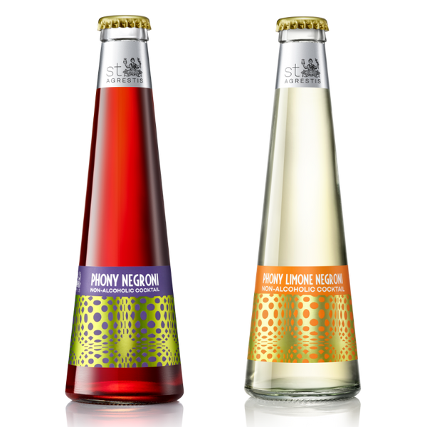 LIMITED RELEASE Non-Alcoholic Phony Negroni® & Limone Negroni.
