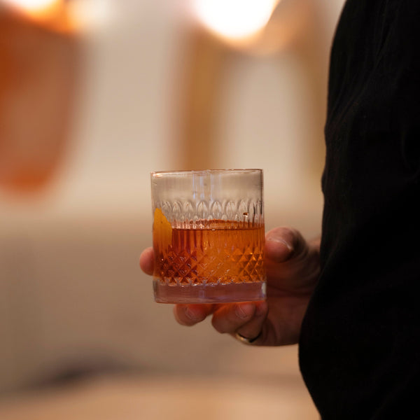 Luigi Bormioli Italian Premium Whiskey Glasses | Diamante | Set of 4