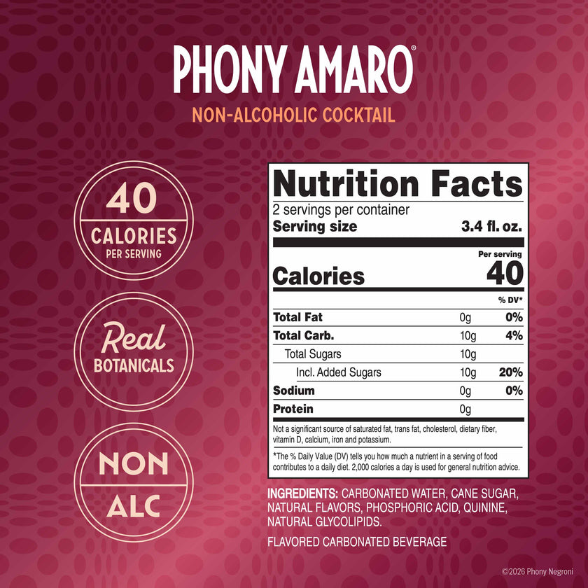 Amaro Falso nutrition facts and ingredients